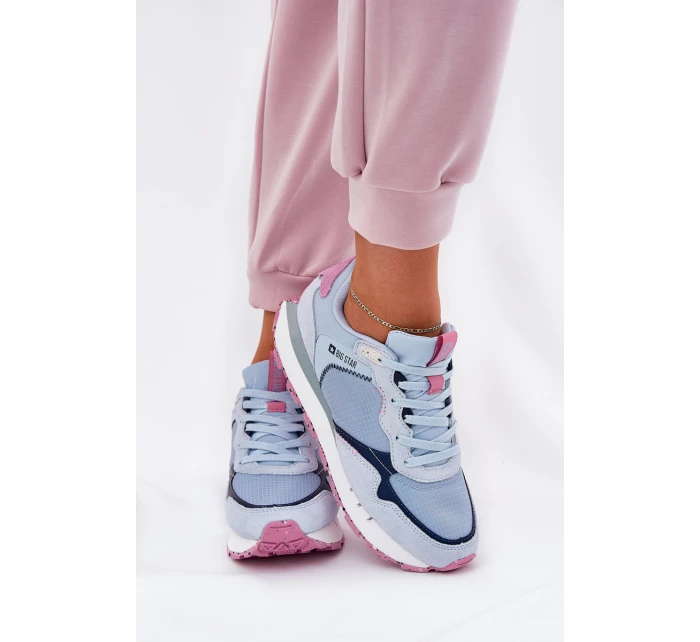 Semišové Lehká Sportovní Obuv Dámská Big Star model 21690804 HIPOLY SYSTEM Modrá - Big Star Shoes Semišové Lehká Sportovní Obuv Dámská Big Star model 21690804 HIPOLY SYSTEM Modrá - Big Star Shoes