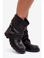 Zateplené dámské kotníkové boty s řaseným horním lemem černé Gracine Zateplené dámské kotníkové boty s řaseným horním lemem černé Gracine