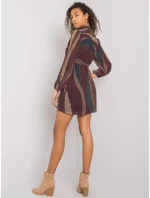 Šaty DHJ SK 15265.90 tmavě hnědá