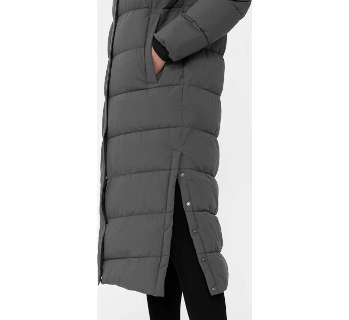 Dámský prošívaný kabát 4F H4Z22-KUDP012  šedý