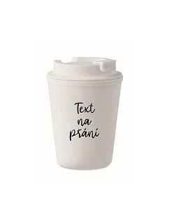TEXT NA PŘÁNÍ - bílý termohrnek 300 ml