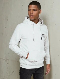 Pánská mikina s kapucí světle šedá Dstreet BX5690