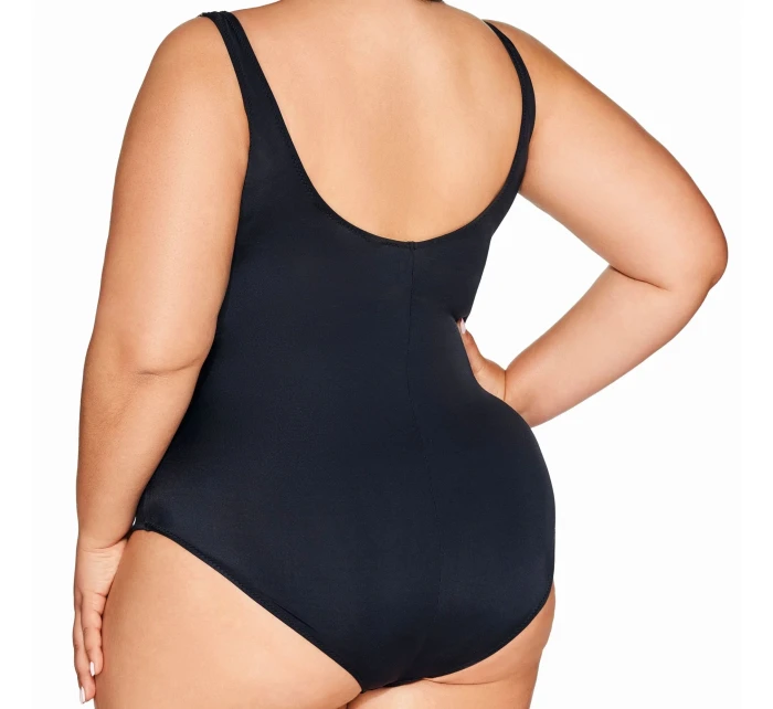 Dámské jednodílné plavky 61 black plus - AVA