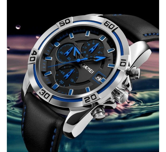 Pánské hodinky Skmei 9156SIBU + BOX Pánské hodinky Skmei 9156SIBU + BOX