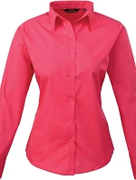 Premier PR 300 Popelínová halenka s dlouhým rukávem 39.0300 hot pink