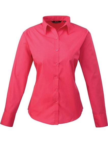 Premier PR 300 Popelínová halenka s dlouhým rukávem 39.0300 hot pink Premier PR 300 Popelínová halenka s dlouhým rukávem 39.0300 hot pink
