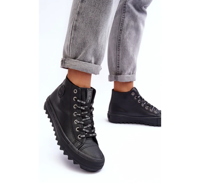 Dámské Tenisky Big Star Vysoké Zateplené Černé EE274110 Dámské Tenisky Big Star Vysoké Zateplené Černé EE274110