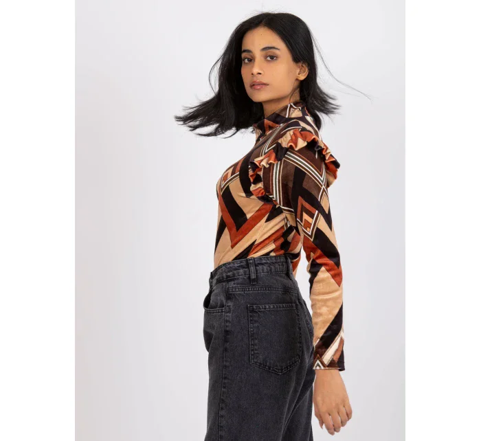 Halenka DHJ BZ 6533C 1.81P černá a béžová