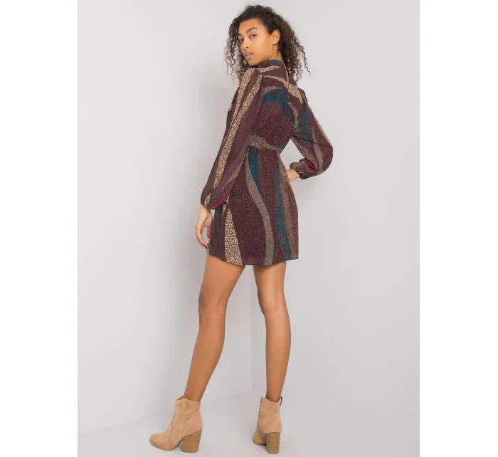 Šaty DHJ SK 15265.90 tmavě hnědá