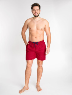 Yoclub Plavky Pánské plážové šortky Maroon