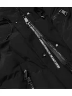 DŁUGA ZIMOWA KURTKA DAMSKA NA CZARNA model 21244934 - LHD