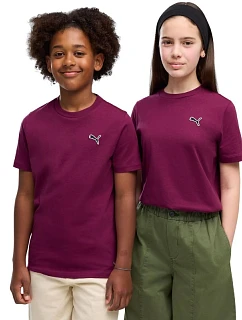 Dětské tričko Puma Cls Badge Cat Tee, fialové, 694700, velikost 41