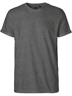 O Pánské bio tričko s ohrnutými rukávy dark heather model 22504517 - Neutral