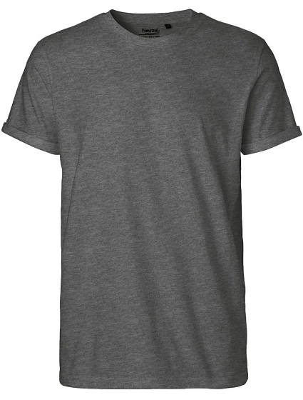 O Pánské bio tričko s ohrnutými rukávy dark heather model 22504517 - Neutral O Pánské bio tričko s ohrnutými rukávy dark heather model 22504517 - Neutral
