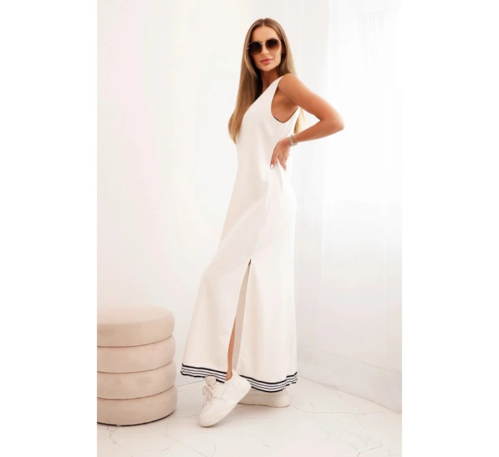 Dámská souprava s viskózou s rozepínací mikinou a dlouhou sukní ecru Dámská souprava s viskózou s rozepínací mikinou a dlouhou sukní ecru