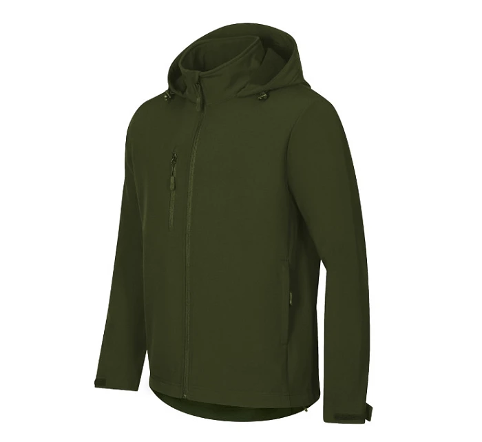 Trail softshellová bunda pánská military