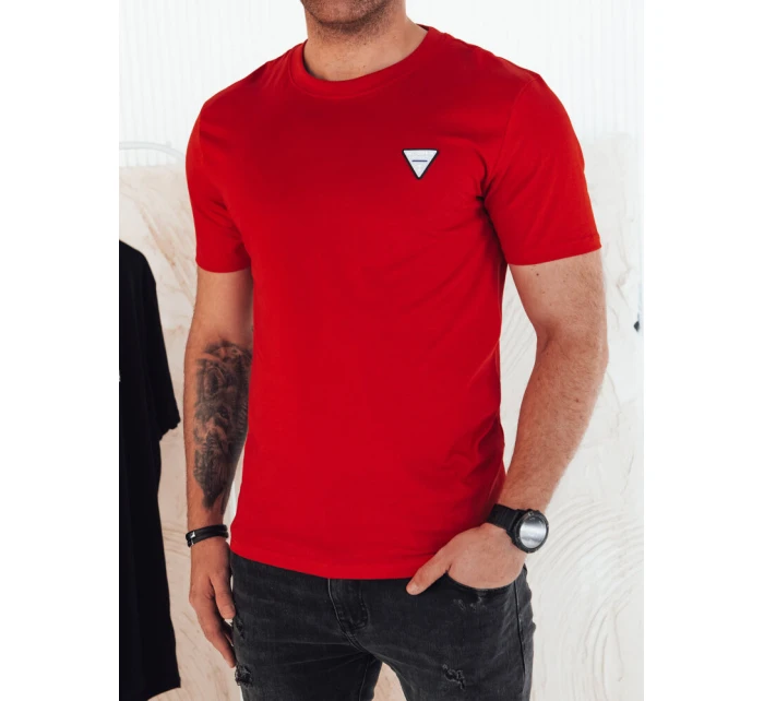 Pánské základní červené tričko FashionStreet RX5446