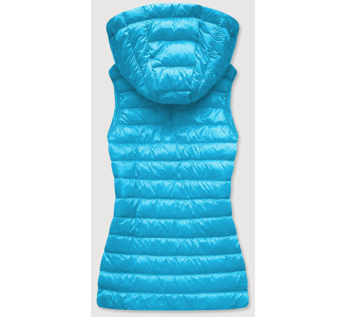 Světle modrá prošívaná dámská vesta model 17929614 - J.STYLE