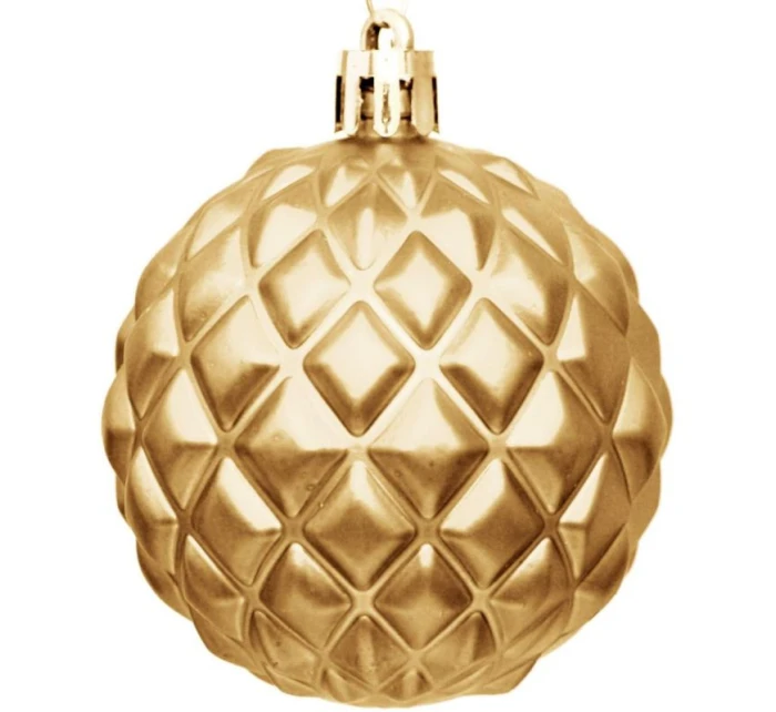 DEKORATIVNÍ PLASTOVÁ CETKA 6CM SADA 35 KS ZLATÁ