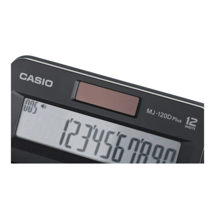 KANCELÁŘSKÁ KALKULAČKA CASIO MJ-120D PLUS ČERNÁ, 12MÍSTNÝ DISPLEJ