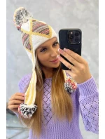 Dámská klapka na uši Eunika K322 bílá+žlutá Dámská klapka na uši Eunika K322 bílá+žlutá