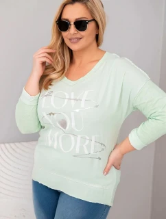 Dámská blůza Plus Size s potiskem Love You More model 21886563 - K-Fashion