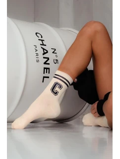 Dámské Ponožky S Pásky A model 21683195 C Ecru - Milena