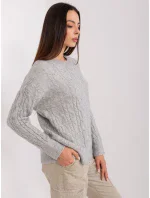 Sweter AT SW  szary model 18909209 - FPrice