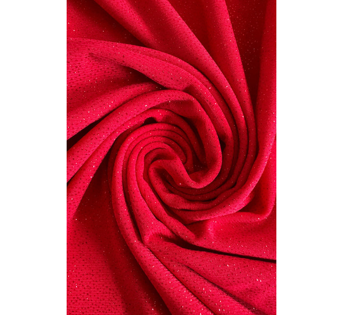 Dámské klasické šaty s výřezem na zádech Numoco ELEONORA - červené