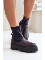 Zazoo 2947 Wsuwane Botki Damskie Ze Skóry Naturalnej Czarne Zazoo 2947 Wsuwane Botki Damskie Ze Skóry Naturalnej Czarne