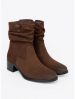 Moderní kotníčkové boty dámské hnědé Obcas Moderní kotníčkové boty dámské hnědé Obcas