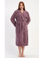 Dámský župan dlouhý s kapucí Vřes