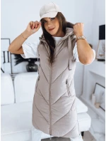 Dámská prošívaná vesta ZIPIS béžová FashionStreet TY3216