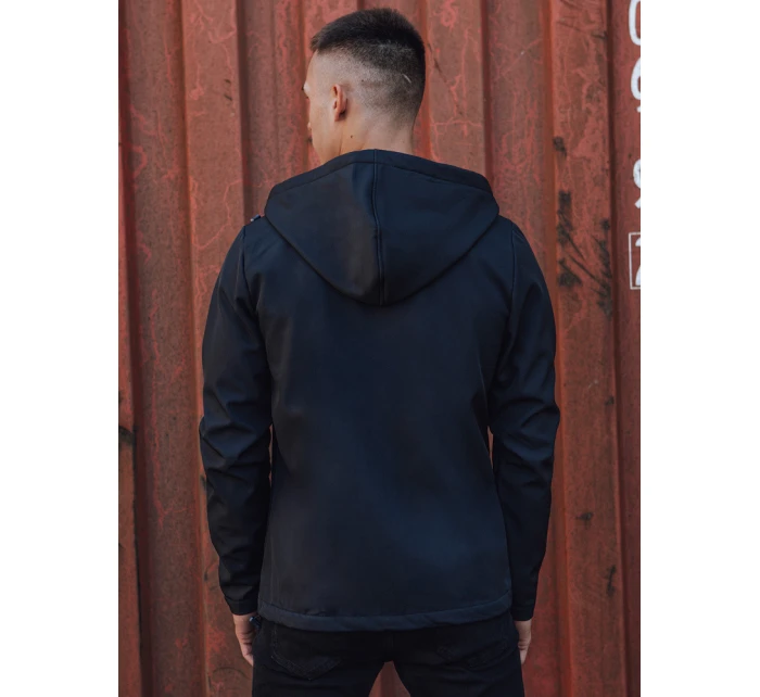 Pánská přechodná softshellová bunda s kapucí tmavě modrá FashionStreet TX4813