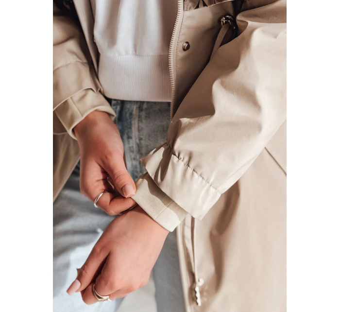 Dámská přechodná bunda parka FERIPARKA tmavě béžová FashionStreet TY4876