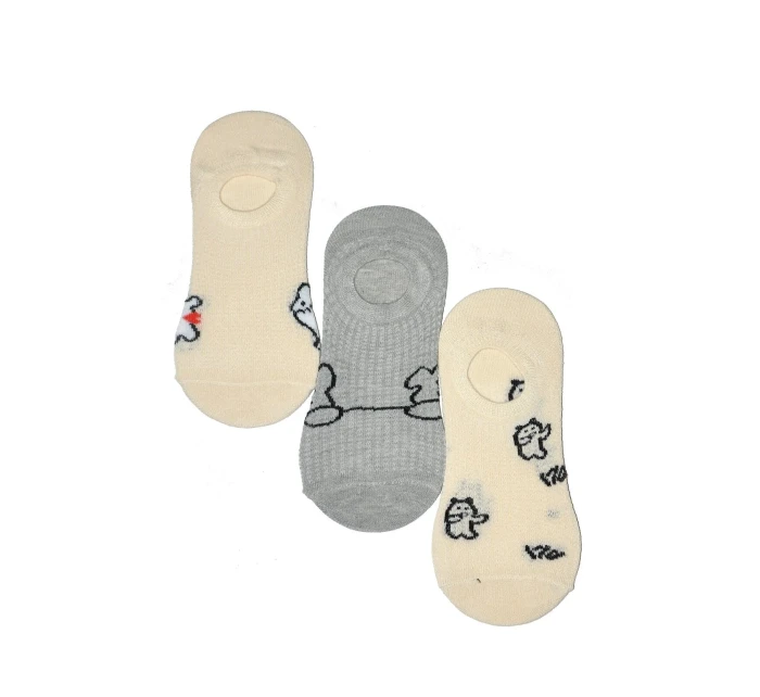 Dámské ponožky baleríny WiK Motýl wz.029 Medvídci, Mix A'3 Dámské ponožky baleríny WiK Motýl wz.029 Medvídci, Mix A'3