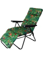 Zahradní křeslo s podnožkou 57x83x106CM FLOWER