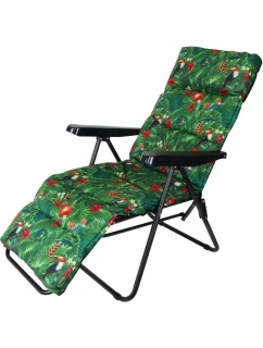 Zahradní křeslo s podnožkou 57x83x106CM FLOWER