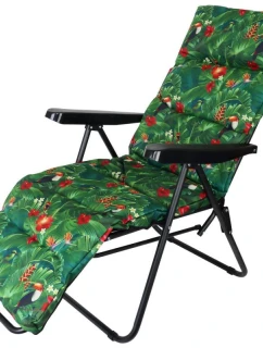 Zahradní křeslo s podnožkou 57x83x106CM FLOWER