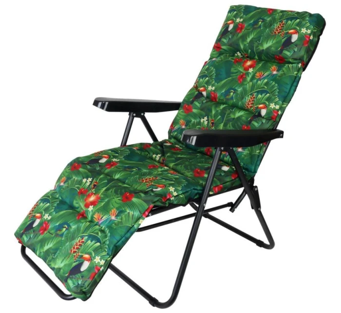 Zahradní křeslo s podnožkou 57x83x106CM FLOWER