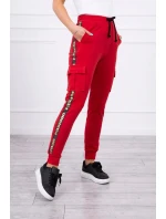 Kalhoty Cargo červené