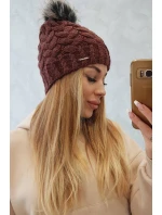 Fleecová čepice Daria K217 hnědá