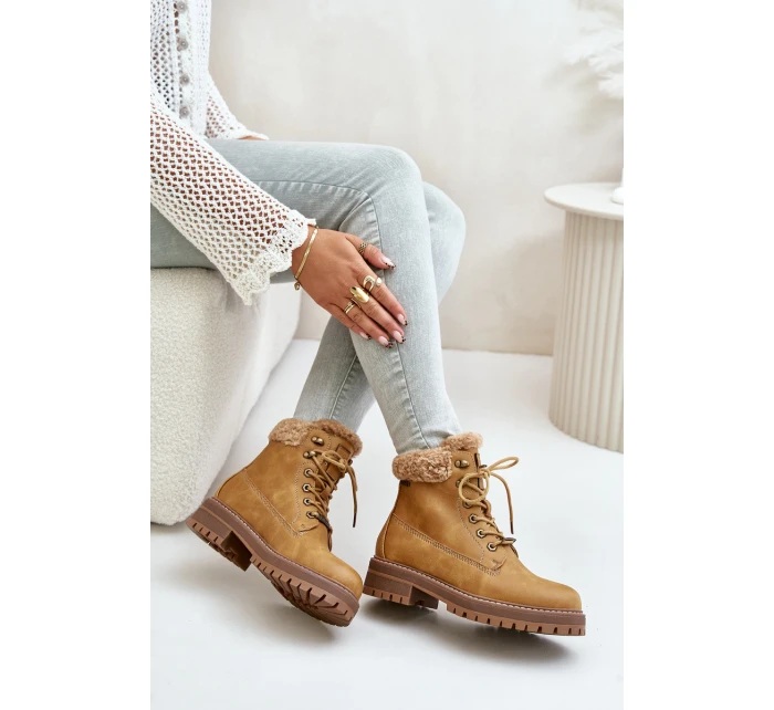 Zateplené dámské boty Big Star model 21671593 Camel - Big Star Shoes