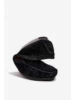 Dámské ploché mokasíny z přírodního semiše LR61-7029 Černé Dámské ploché mokasíny z přírodního semiše LR61-7029 Černé
