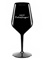 NERUŠIŤ! PROKRASTINUJEM! - čierny nerozbitný pohár na víno 470 ml NERUŠIŤ! PROKRASTINUJEM! - čierny nerozbitný pohár na víno 470 ml