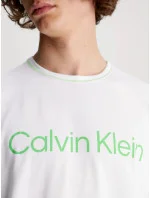 Pánské pyžamo NM2471E bílo/béžové - Calvin Klein Pánské pyžamo NM2471E bílo/béžové - Calvin Klein