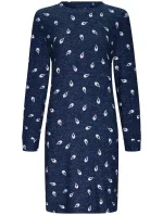 Dámská noční košile 11232-438-2 tm. modrá se vzorem - Rebelle Dámská noční košile 11232-438-2 tm. modrá se vzorem - Rebelle