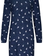 Dámská noční košile 11232-438-2 tm. modrá se vzorem - Rebelle