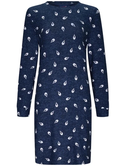 Dámská noční košile 11232-438-2 tm. modrá se vzorem - Rebelle Dámská noční košile 11232-438-2 tm. modrá se vzorem - Rebelle