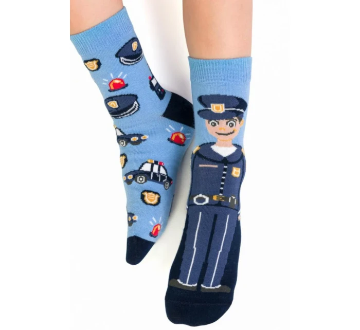Chlapecké vzorované ponožky 014 BLUE 29-31 Chlapecké vzorované ponožky 014 BLUE 29-31